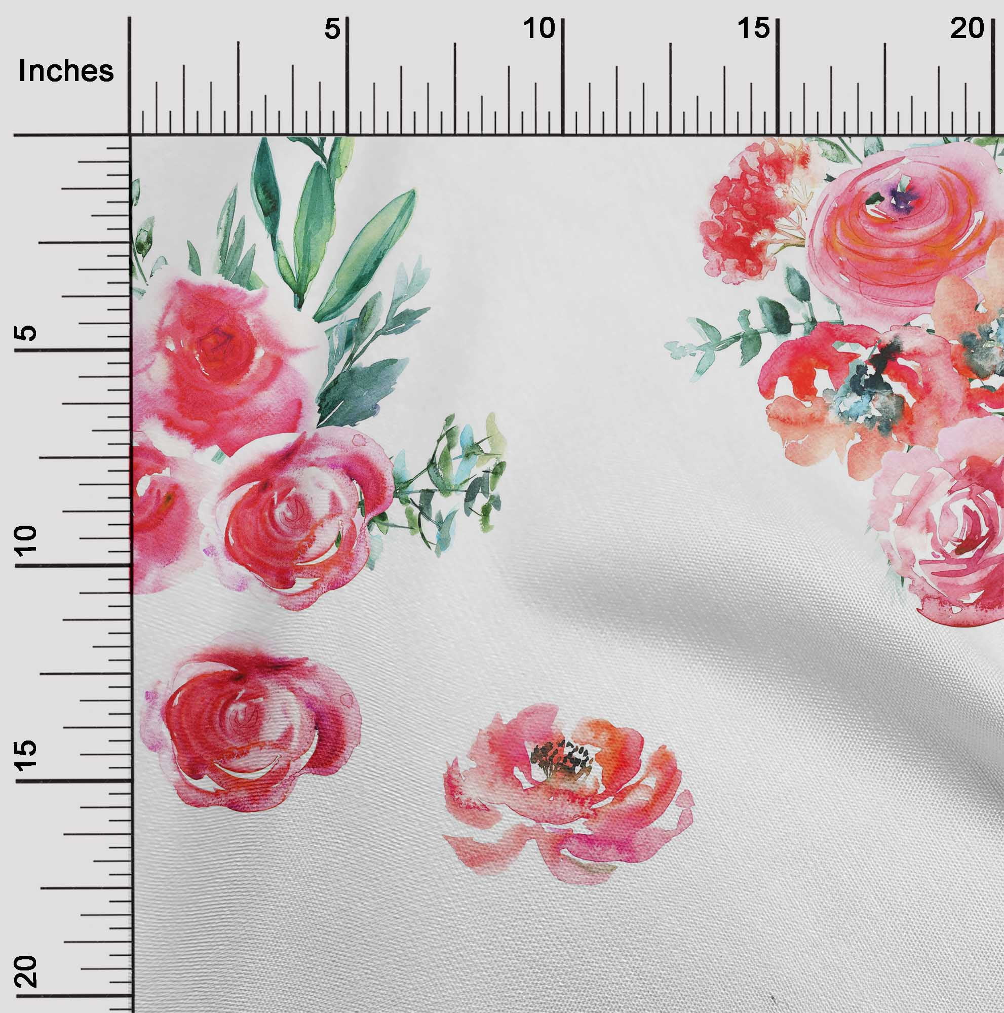 Swift Floral Peach 42 Inch Cotton Poplin Pre Order