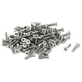 thumbnail image 1 of Unique Bargains M2x8mm 304 Acier Inoxydable Tête Plate Torx Type d'Entraînement Vis Argent Ton 100pcs, 1 of 3