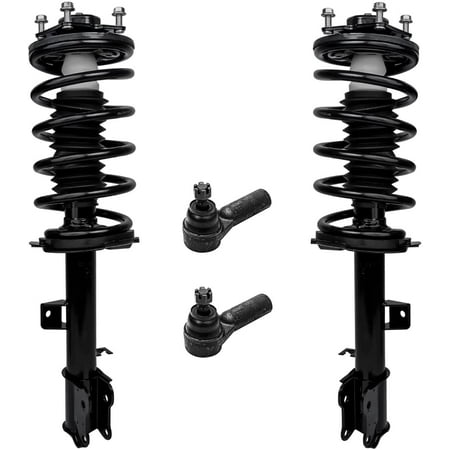 Detroit Axle - Front Struts w/Coil Spring & Outer Tie Rods Kit Replacement for 2001-2007 Ford Escape Mazda Tribute Mercury Mariner