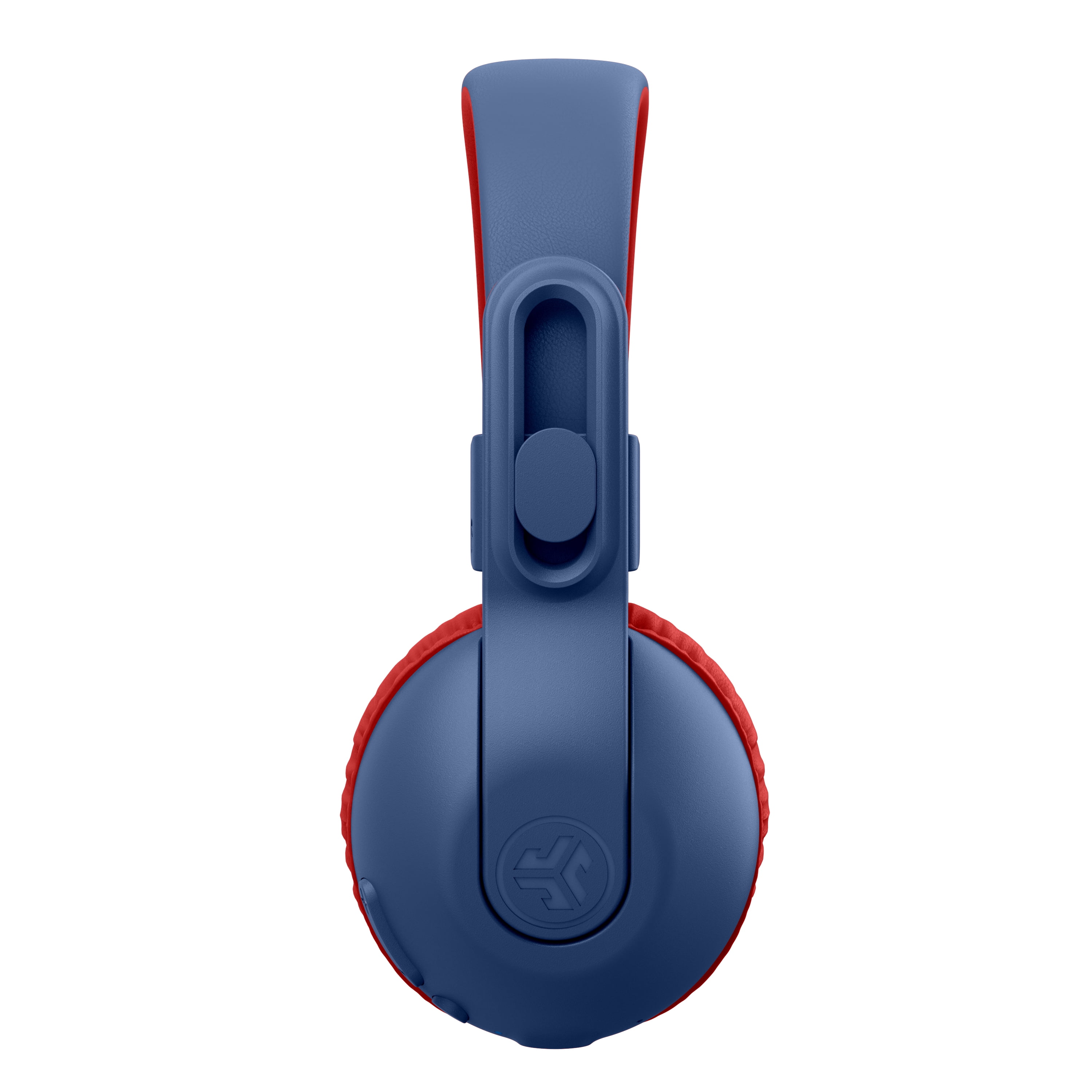 JLab JBuddies Studio 2 On-Ear Kids Wireless Headphones, Blue/Red, Volume Safe, Folding