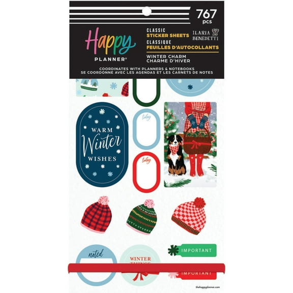 Happy Planner Big 30 Sheet Sticker Value Pack-Winter Charm Classic