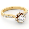 thumbnail image 4 of Blossom Moissanite & Side Natural Diamonds Classic Engagement Ring 14K Yellow Gold Classic Ring, 4 of 4