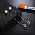 thumbnail image 5 of Pendientes de joyería femenina con temperamento Pendientes de moda de perlas de aleación de plata ------Código de producto 78898, 5 of 5