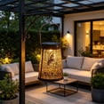 thumbnail image 4 of Garden Ironwork Hollow Solar Hanging Lamp Outdoor Waterproof Projection Lamp Garden Lamp, 4 of 6