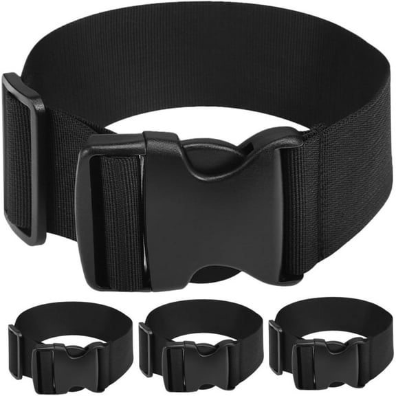 4Pcs Adjustable Luggage Straps with Buckle Lightweight Connector Straps for Suitcases and Backpacks for Travel and Outdoor Use Wide Long