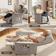thumbnail image 2 of Power Recliner Chair with Heated & Massage, Adjustable Electric Lazy Boy Reclining Chair with Lumbar Support Pillow, Soft Fabric, Beige, 2 of 12