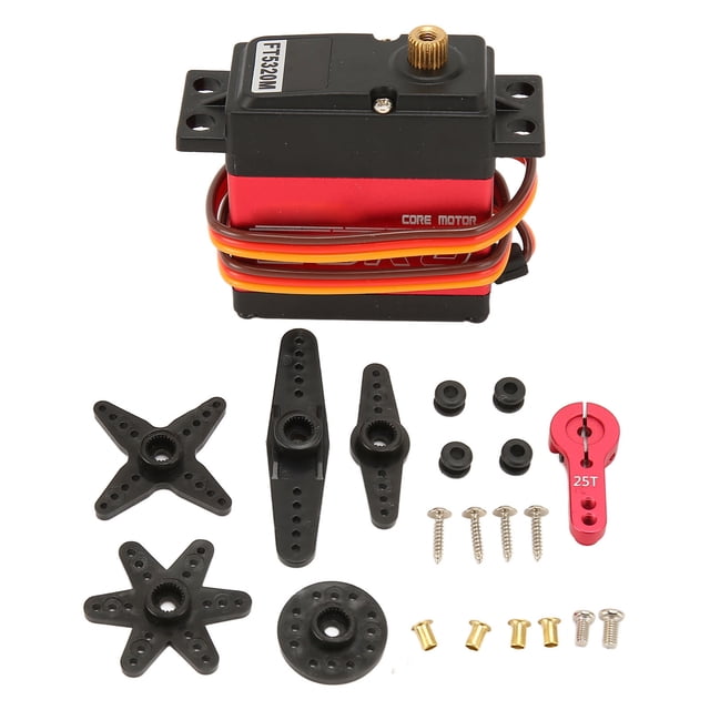 Servo RC Digital yuxing FT5320M 20 KG Motor de núcleo Engranajes metálicos Resistente al agua Brazo de 25 T