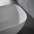 thumbnail image 5 of Clovis 63x29.5" Solid Surface Modern Resin Freestanding Bathtub in White, 5 of 7