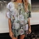 thumbnail image 5 of Blusa informal de manga corta con estampado de flores y mangas cortas para mujer Fridja  gope3211, 5 of 5