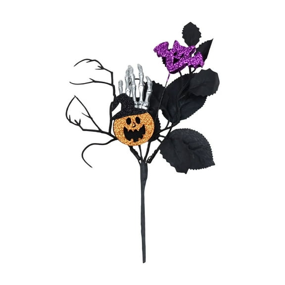 Halloween Decoration, Ghost Pumpkin Funny Black Bats Skulls Cutting Bouquet, Horror Party Centerpiece and Tabletop Decor,A