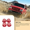 thumbnail image 5 of 4 Pcs/packs Écrous de Roue Moyeu Bouchon Fileté Antidérapant Accessoire de Jouet Pièces de Rechange Embouts Étanches Écrous 1/8 RC Camion Rouge, 5 of 5