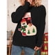 thumbnail image 5 of Suéteres Navideños Feos para Mujer, Suéteres Gráficos de Larga, Suéteres Casuales de Punto para Otoño e Invierno para Mujer Negro M, 5 of 9
