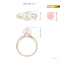thumbnail image 5 of ANGARA Freshwater Cultured Pearl Infinity Ring in 14K Rose Gold for Women | June Birthstone, Birthday, Anniversary, Jewelry Gift for Women | Pearl Ring, 5 of 8