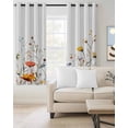 thumbnail image 2 of Blooming Flower Blackout Curtains for Bedroom Living Room Darkening Curtains 54 Inch Long Spring Floral Summer Botanical Short Curtain for Small Window Treatment Insulated Grommet Drapes 42"x54"x2, 2 of 9