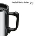 thumbnail image 6 of 100Fens 500ml Car Heating Cup Car Heated Mug, 12V Stainless Steel Travel Electric Coffee Cup Insulated Heated Thermos Mug, 6 of 9