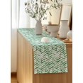 thumbnail image 5 of Table Runner 72 Inches Long for Kitchen Dining, Green Line Dresser Scarf Farmhouse, Dining Table Decorations for Wedding/Parties, Vintage Abstract Geometric Stripes Watercolor 16 x 72 In, 5 of 8