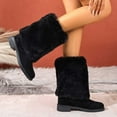 thumbnail image 4 of SACFOF Fur Boot for Women Comfortable Fuzzy Knee High Boots Round Toe Warm Snow Boots Fashion Winter Boots Y2K, 4 of 6