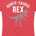 thumbnail image 3 of Instant Message - Auntie-Saurus - Women's Short Sleeve Graphic T-Shirt, 3 of 6