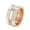 3 Layers-Rose Gold, variant on Unisex Stainless Steel Personality Classic Creative 3mm Thin White Abalone Shell Inlay Stackable Ring Eternity Wedding Band Silver Size 11