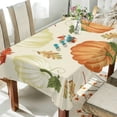 thumbnail image 4 of SKYSONIC Thanksgiving Pumpkin Tablecloth Waterproof Washable Polyester Square Table Cover Durable Tablecloth for Kitchen Dining Table Party Decor (54 X 54 Inch), 4 of 7