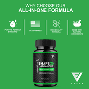 (3 Pack) ShapeOn Advanced Capsules, Shapeon Premium Health Management Supplement (180 Capsules)