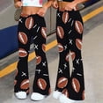 thumbnail image 2 of Cutuoiiu Women's Soft Plus Size American Football Prints Flare Yoga Pants Gifts, 2 of 9