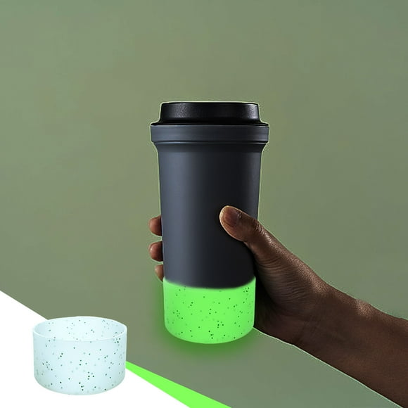 Dvkptbk Protective Silicone Sleeve Base for Glass Refillable Bottle Non- Slip Durable Multi Use Accessory Silicone Luminous Durable Luminous Universal Cup Cover Other Decoration Home Decor