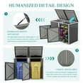 thumbnail image 5 of Outdoor Trash Can Storage Shed, 54 Cu.Ft Outside Garbage Can Storage Shed, Waterproof Horizontal Storage Cabinet, Bicycle Sheds & Outdoor Storage Clearance, Dark Grey, 5 of 7
