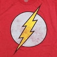 thumbnail image 2 of DC Comics The Flash Logo Distressed Graphic Print Men's Red T-Shirt (Medium), 2 of 4