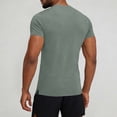 thumbnail image 4 of LMOIPLI Slim Fit T Shirts for Men Workout High Elasticity Quick Drying Loose Tee Tops Athletic Short Sleeves Crewneck Tees Army Green XL, 4 of 9