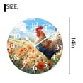 thumbnail image 2 of 14 Inch Wall Clock Battery Operated Silent Clock Decorative for Office, Kitchen, Outdoor, Living Room，Rooster in Rural Chicken Multicolor, 2 of 4