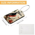 thumbnail image 5 of Woodpecker Square PU Leather Luggage Tags - 2 Pack with Privacy Cover and Stainless Steel Ring - Suitable for Travel, Backpack, Handbag - Suitcase Tags, Travel Tag, 5 of 7