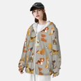thumbnail image 5 of Kdxio Cute Dog Print Women Men Sun Protection UPF 50+ Jackets Zip Up Long Sleeve Hoodie Hiking Lightweight with Pockets, 5 of 8