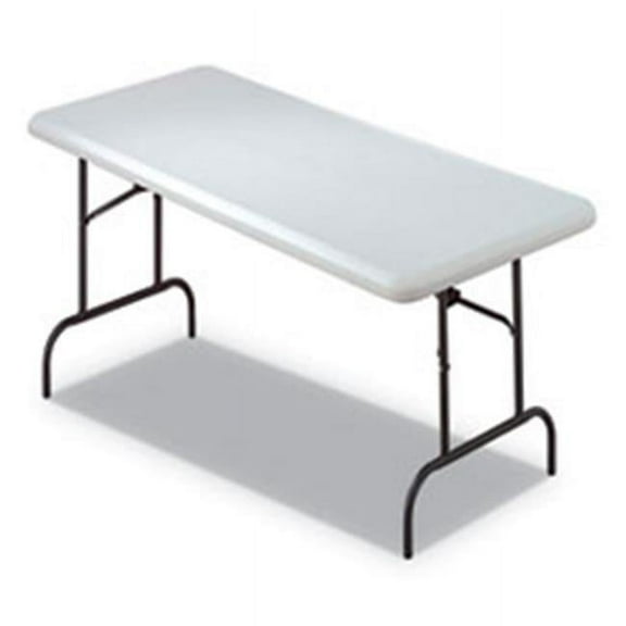NSN6716417 7110-01-671-6417 Rectangular Blow Molded Folding Tables Platinum - 30 x 60 x 29 in.