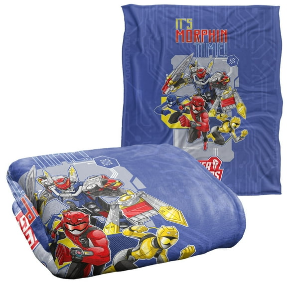 Power Rangers Its Morphin Time Officially Licensed Silky Touch Super Soft Throw Blanket 50' x 60'