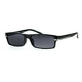 thumbnail image 2 of Mens Narrow Rectangular Plastic Powered Sun Reader Reading Glasses Black 1.5, 2 of 4