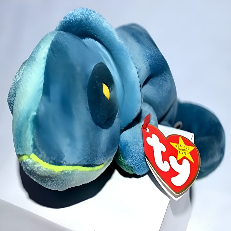 TY Beanie Baby - RAINBOW the Chameleon, Dark Blue, 9 inch 