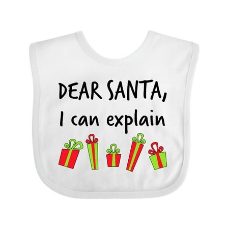 

Inktastic Dear Santa I Can Explain... Gift Baby Boy or Baby Girl Bib