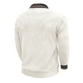 thumbnail image 4 of Ceisia Men's Casual Striped Half Button Round Neck Pullover with Pocket Daily Fashion Top Gift, 4 of 7
