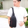 thumbnail image 6 of Djiypn Mini Sling Bag for Men Women, Small Utility Crossbody Backpack Chest Bag for Hiking Travel Sports Running, Black, 6 of 9