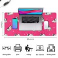thumbnail image 5 of Long Mouse Pads for Desk,Boston Terrier on Red Background Desk Mats on Top Of Desks, Desk Mouse Pad Extra Large with 3mm Non-Slip Base and Stitched Edge for Gaming,Office,Work,Home 35.4"x15.7", 5 of 6