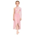 thumbnail image 3 of TTAO Teen Girls Ballet High-Low Skirt Latin Jazz Contemporary Dance Dress Dancing Gymnastics Skirted Leotard Pink 12, 3 of 7