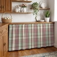 thumbnail image 3 of Buffalo Plaid Cabinet Curtain 32"Wx55"L,Dustproof Pantry Door Curtain W/ Self Adhesive Tape,Farmhouse Red Green Beige Check Gingham Tall Storage Cover Privacy Drape for Bathroom Kitchen Laundry Room, 3 of 9