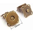 thumbnail image 2 of 10 Sets Bronze Sew In Magnetic Bag Clasps Button Snaps Tone Purse Great For Closure Handbag Clothes Sewing Craft No Tools Required Plum Blossom 18mm (, 2 of 4