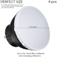 thumbnail image 2 of 4 Pcs 7"/18cm Light Diffuser Sock Soft White Cloth Diffuser Lamp Cover Lampshade Reflector, Fit for 5.5" to 7" Studio Strobe Reflectors Video Shooting Ring Light Flash Wedding Photography, 2 of 8
