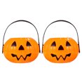 thumbnail image 1 of Weiweiguan 2pcs Portable Pumpkin Buckets Halloween Decorations Pumpkin Shape Containers, 1 of 6