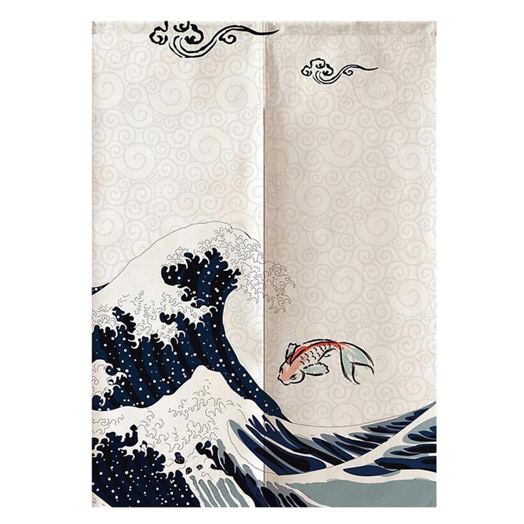 Japanese Traditional Painting Doorway Curtain Door Curtain for Kitchen Shading Home Decorations -85x150cm