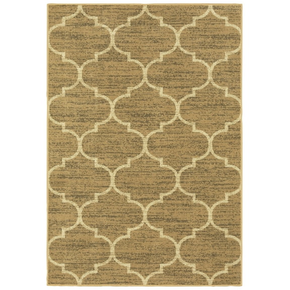 Sphinx Evandale Area Rug 9853A Casual Beige Bulbs Rounded 1' 10" x  7' 6" Rectangle