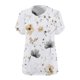 thumbnail image 5 of Puntoco Liquidación de blusas cortas para mujer Camisa básica estampada de manga corta con cuello en V y talla grande para mujer, 5 of 5