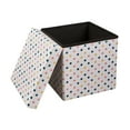 thumbnail image 6 of Kvell Kids 15 Inch Collapsible Toy Storage Bin with Polka Dot Design and Removable Lid, 6 of 9